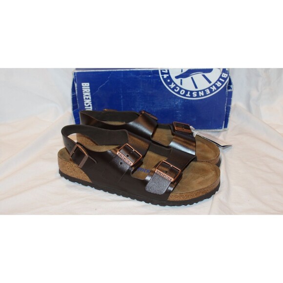 BIRKENSTOCK MILANO MEN\'S AMALFI TESTA DI MORO LEATHER SANDALS EU 42 REGULAR main image 5